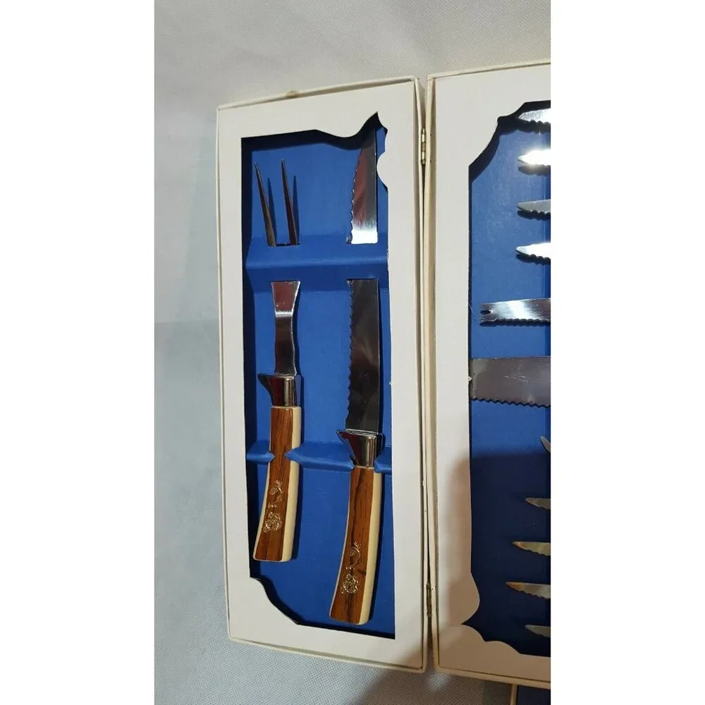 Sheffield English Blades 18 Piece Golden Prestige Cutlery Set Solid Stainless - Picture 4 of 11